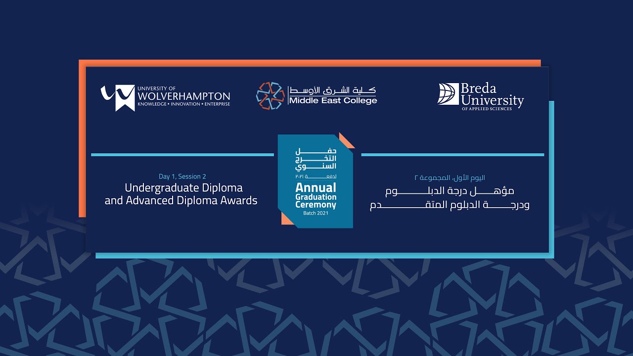 Middle East College Graduation Ceremony Batch 2021- Day 1 Session 2
