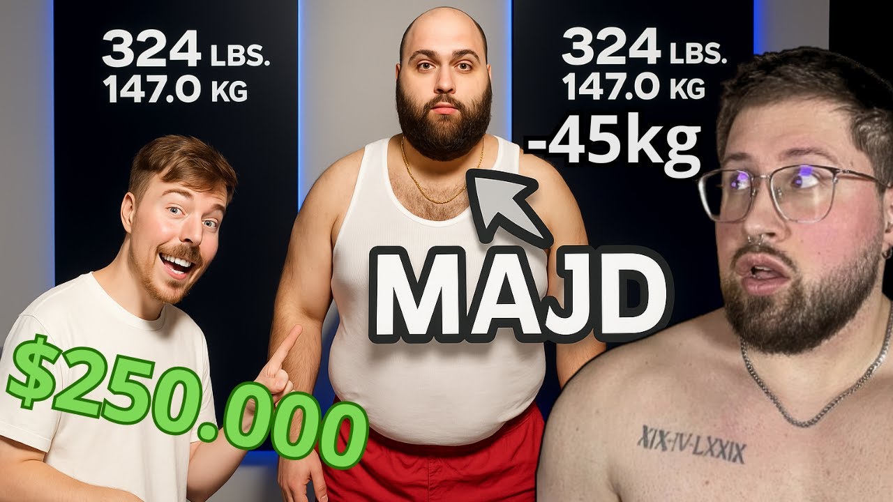Este Hombre Perdio 45 kg, y Gano Casi 500,000 Dólares! MrBeast