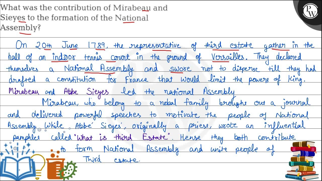 What was the contribution of Mirabeau and Sieyes to the formation of the National Assembly?