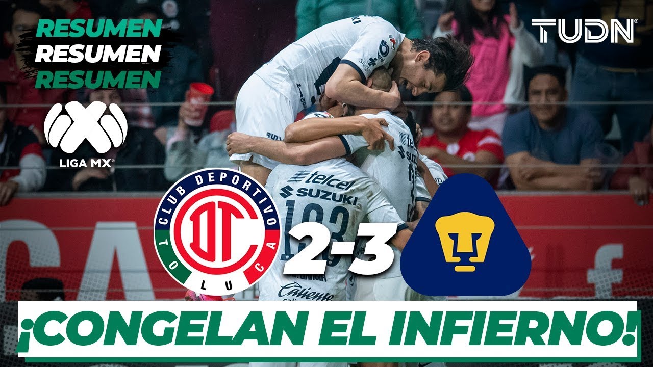 Resumen y Goles | Toluca 2 - 3 Pumas | Liga Mx - J6 CL-2020 | TUDN