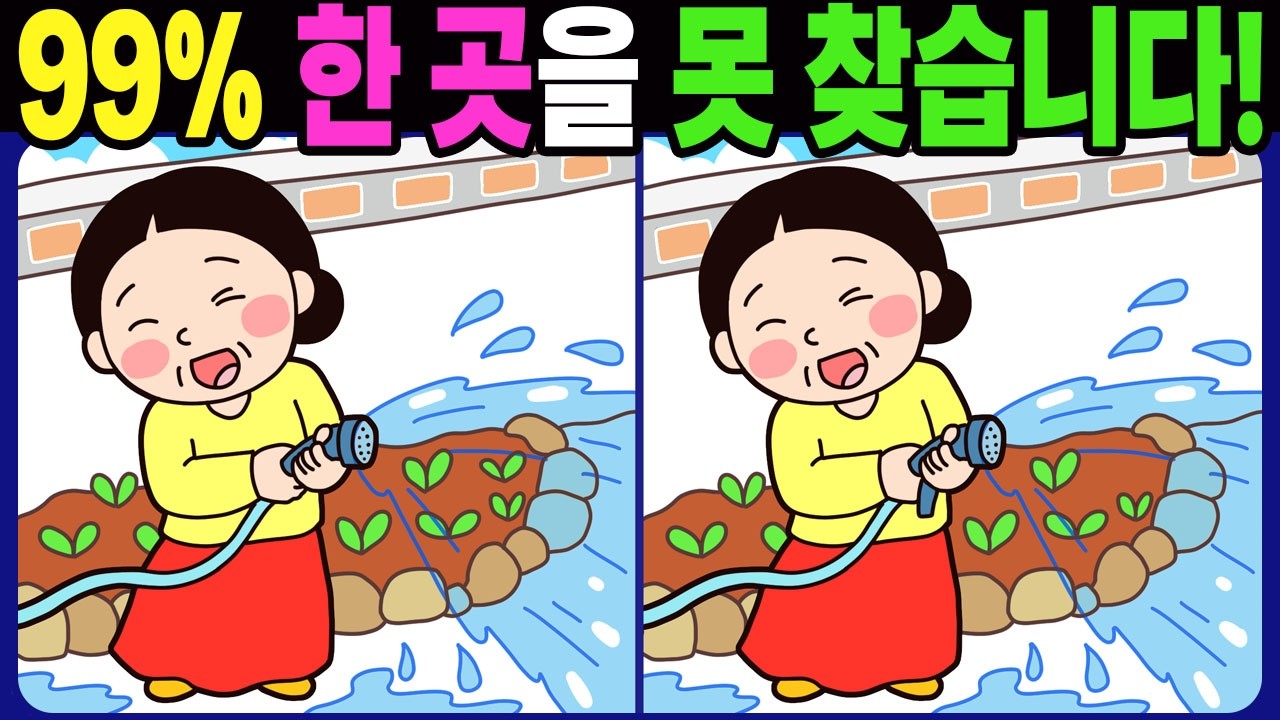 【다른그림찾기 | 치매예방】99% 못 찾는 차이점 3가지! 재밌고 건강한 두뇌 훈련 퀴즈!【틀린그림찾기 | 두뇌운동 | Spot the Difference | 間違い探し】#1781