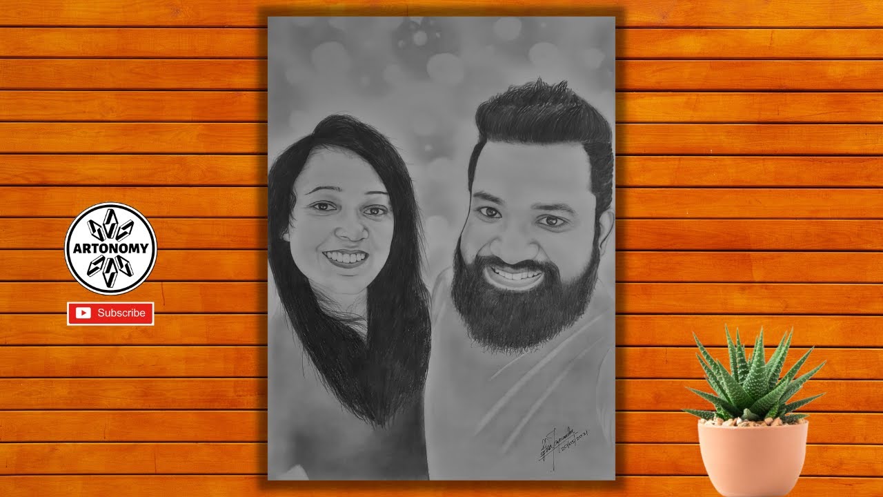 Graphite pencil portrait | How to use Grid Method to draw Portraits | Drawing Tutorial