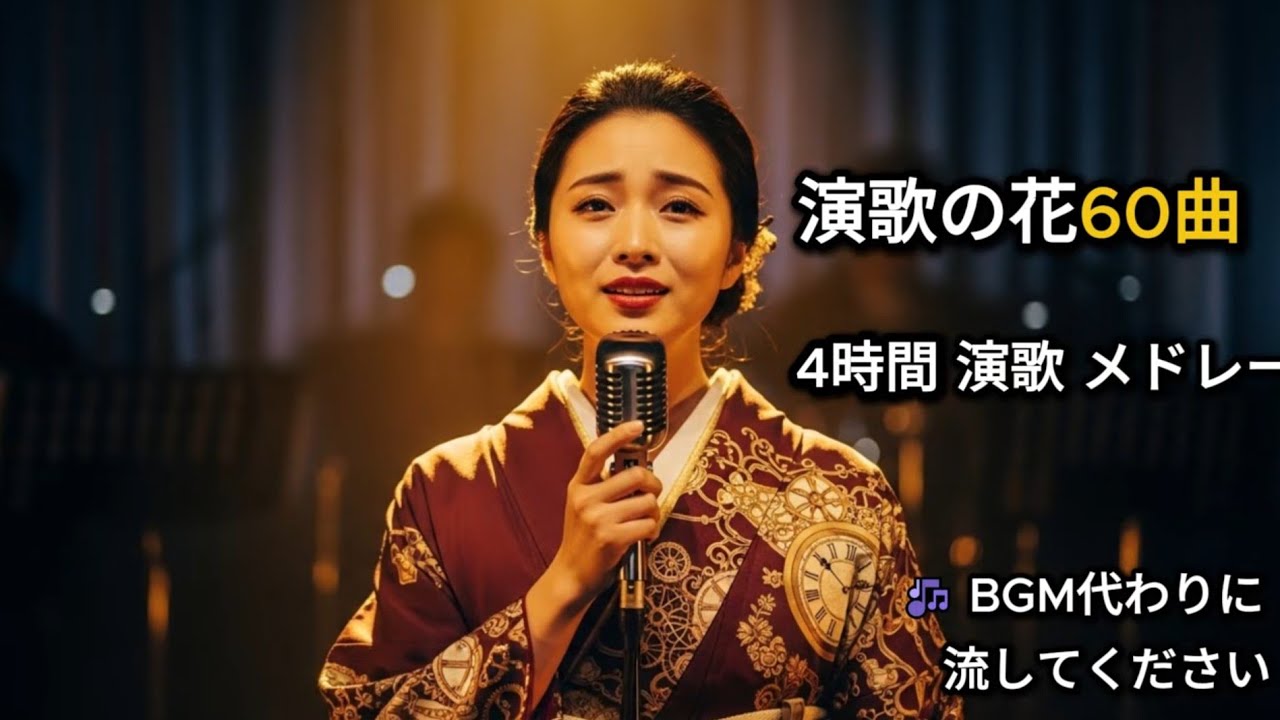 涙を誘う女性演歌｜名曲60選 4時間メドレー