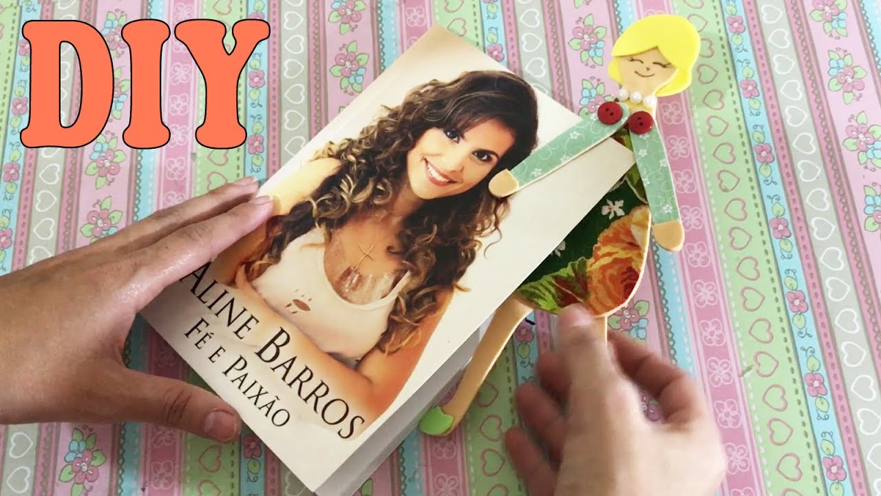 Como Fazer Boneca Marcador de Página - Artesanato DIY