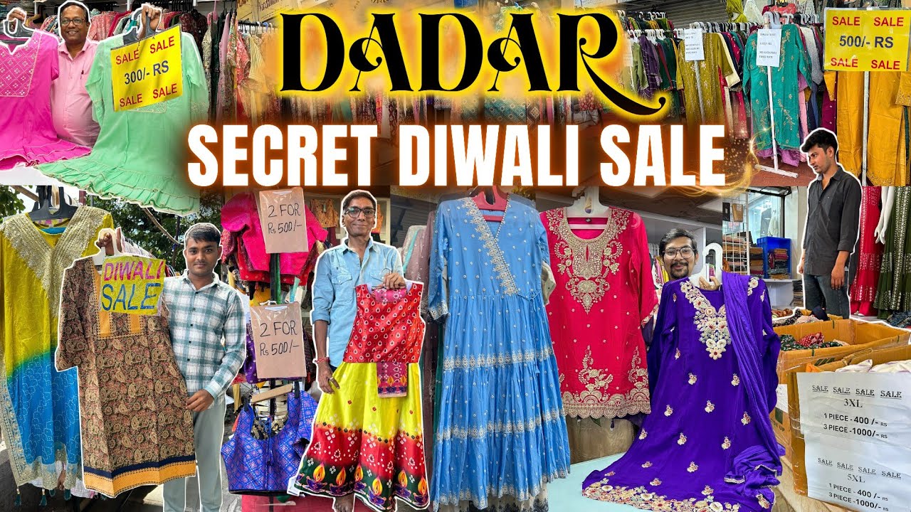 DADAR HIDDEN DIWALI SALE💃| Diwali Shopping 2025 | Diwali Outfits for Women | Street Market in Mumbai
