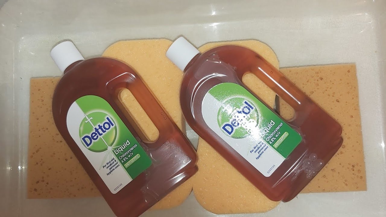 ASMR 💦🧽🌲2 Bottles of Dettol Destroying Hard Sponges💦🧽🌲