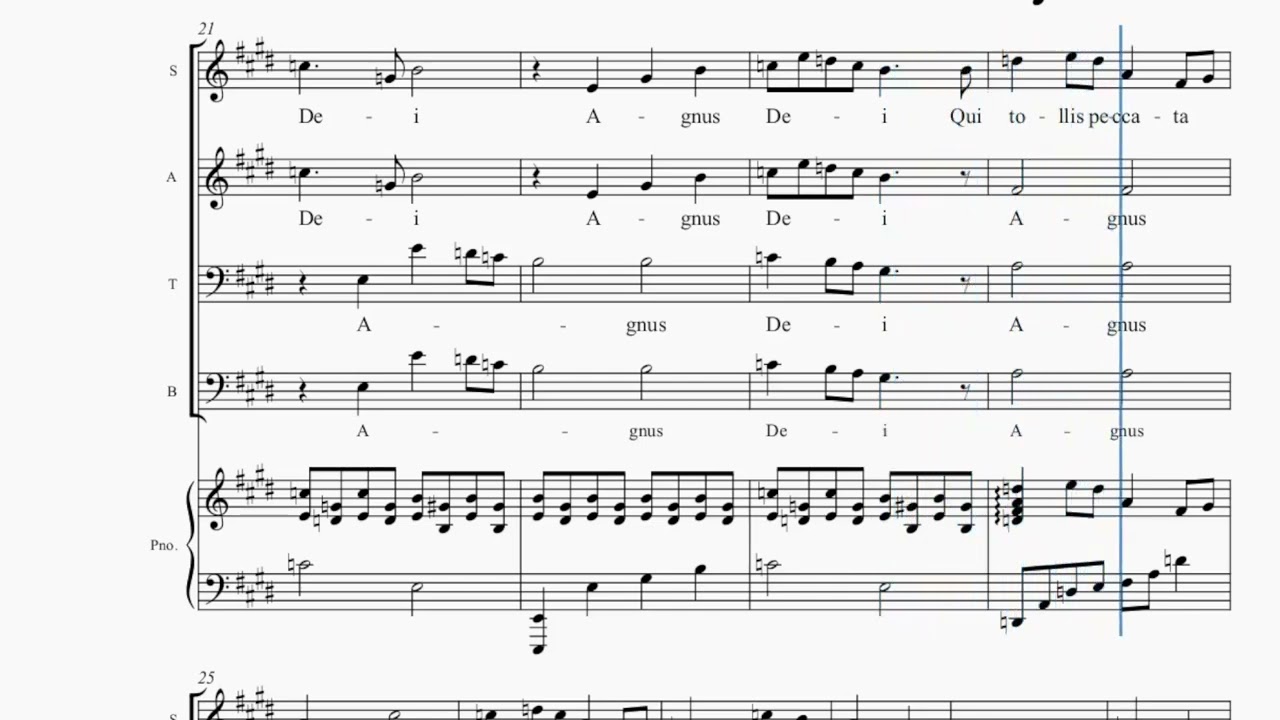 Agnus Dei - Missa Festiva - Baixo