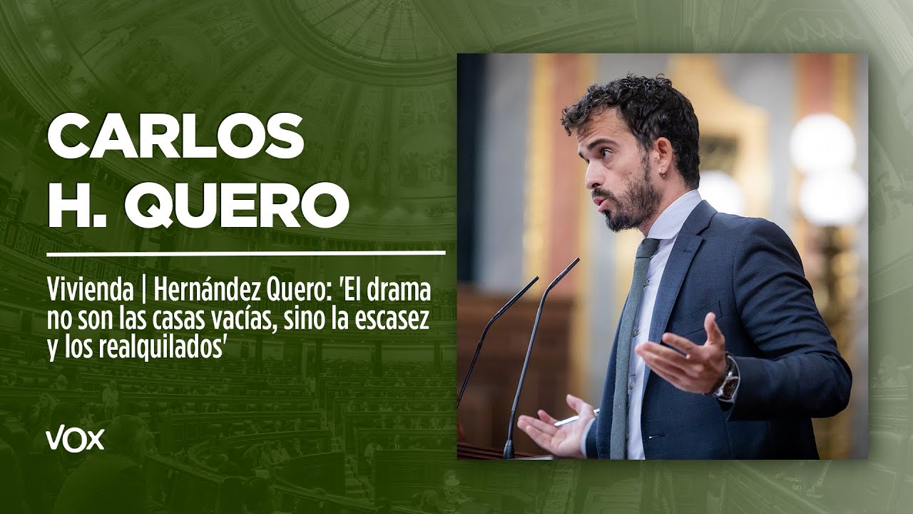Vivienda | Hernández Quero: 'El drama no son las casas vacías, sino la escasez y los realquilados'