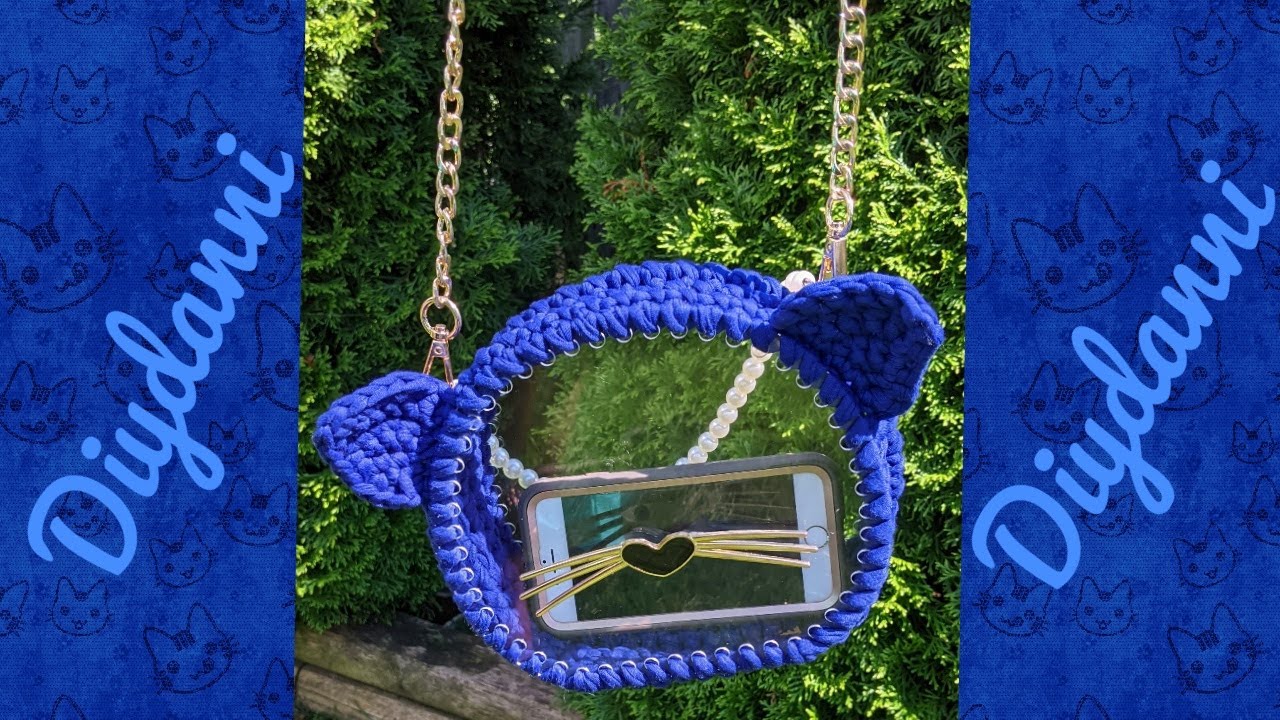 Clear Acrylic Bag with T-shirt Yarn - crochet