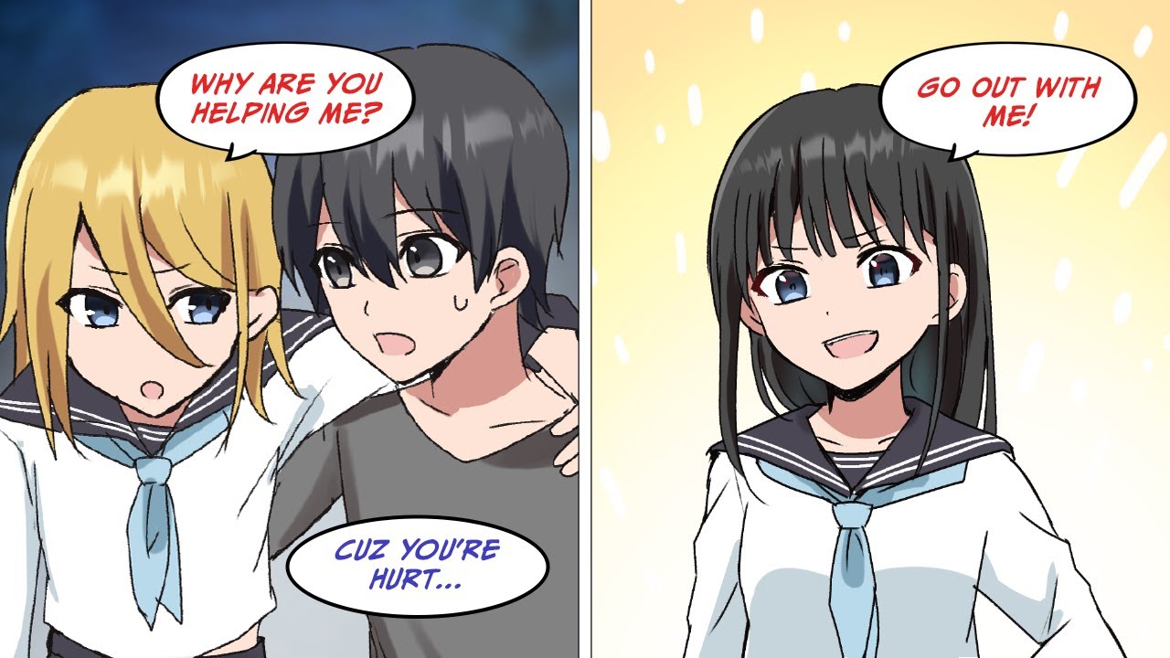 [Manga Dub] Helped out this bad girl, but then… She asked me out [RomCom]