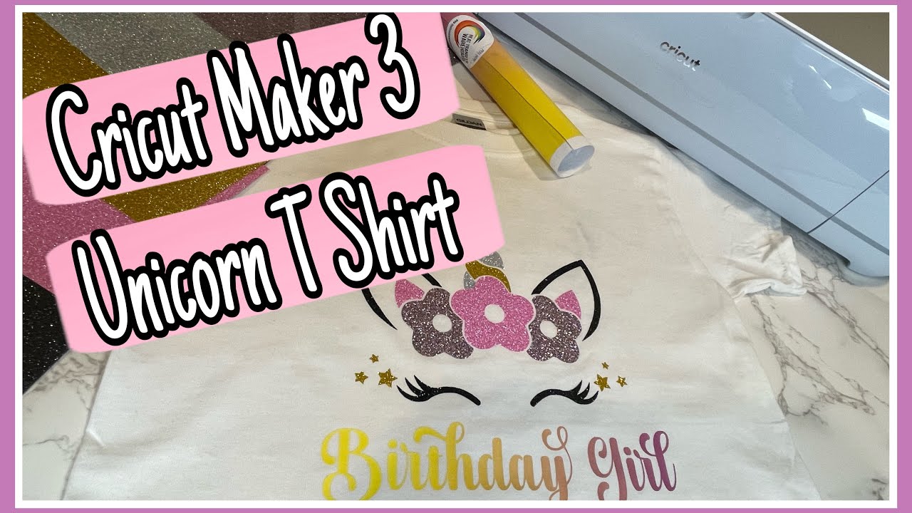 How To Make a Unicorn Glitter Shirt with The Cricut Maker 3! | Cut and Layer Tutorial!