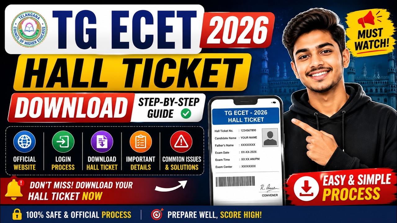 How to Download TG ECET Hall Ticket 2026 🎫 Step-by-Step Guide