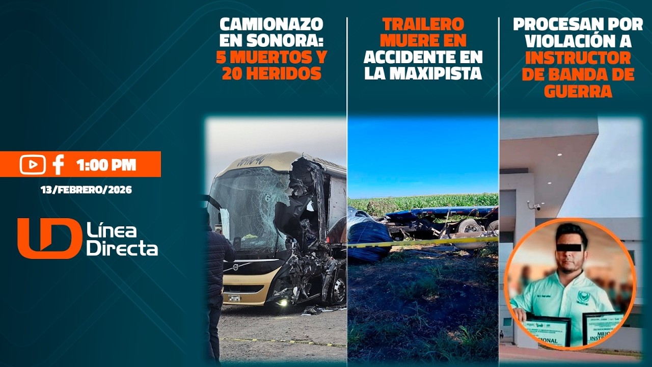 Camionazo en Sonora: 5 muertos y 20 heridos