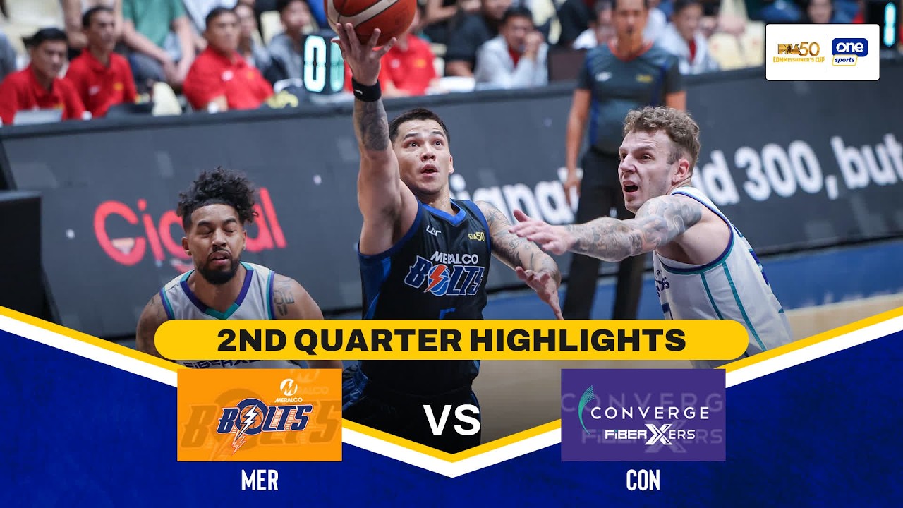MERALCO vs CONVERGE | 2ND QUARTER HIGHLIGHTS | PBA SEASON 50 COMMISSIONER’S CUP