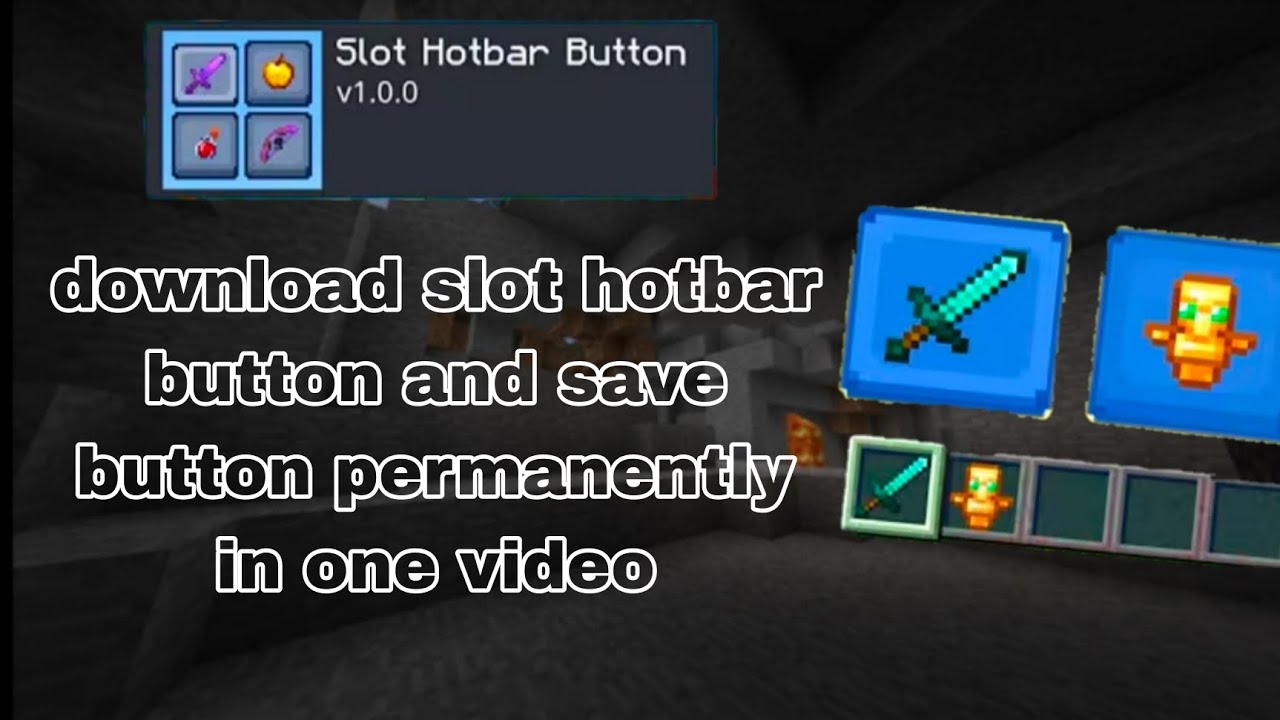 Download Slot Hotbar Button & Save It Permanently | Minecraft Bedrock/PE (Zetsubo409)