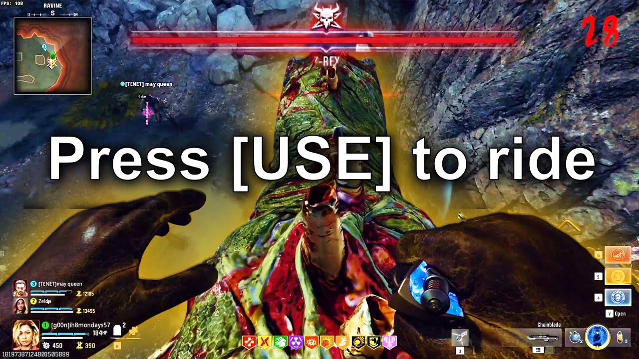 You can RIDE the Z-REX on Shattered Veil Boss Fight! (Black Ops 6 Zombies DLC 3 T-REX Easter Egg)