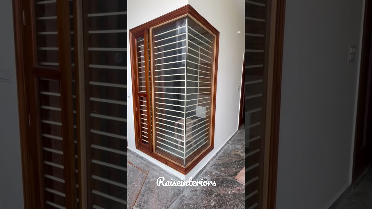 Corner window with glass design #shortvideo #raiseinteriors #trending #viral #youtubeshorts #shorts
