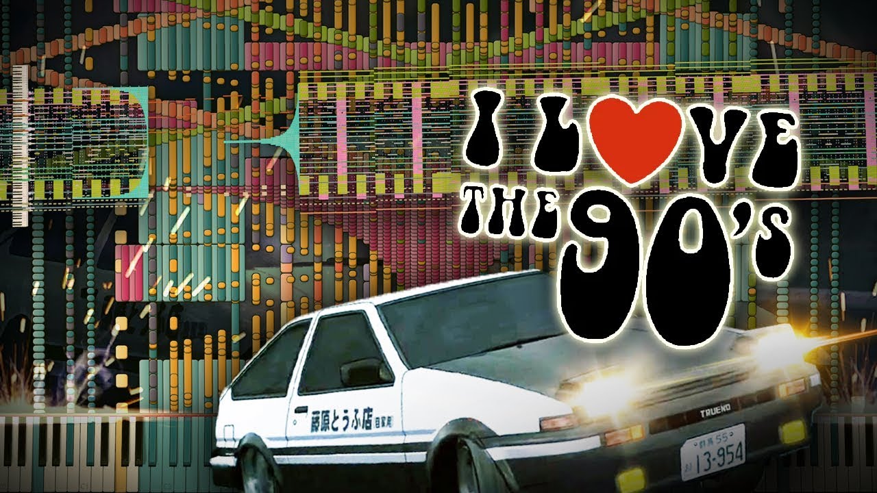 Synthesia: Initial D - RUNNING IN THE 90s | 170,000+ Notes | Black MIDI