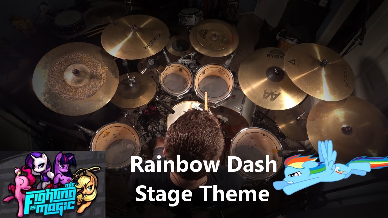 MLP Fighting Is Magic - Rainbow Dash Stage Theme (Drum Cover)