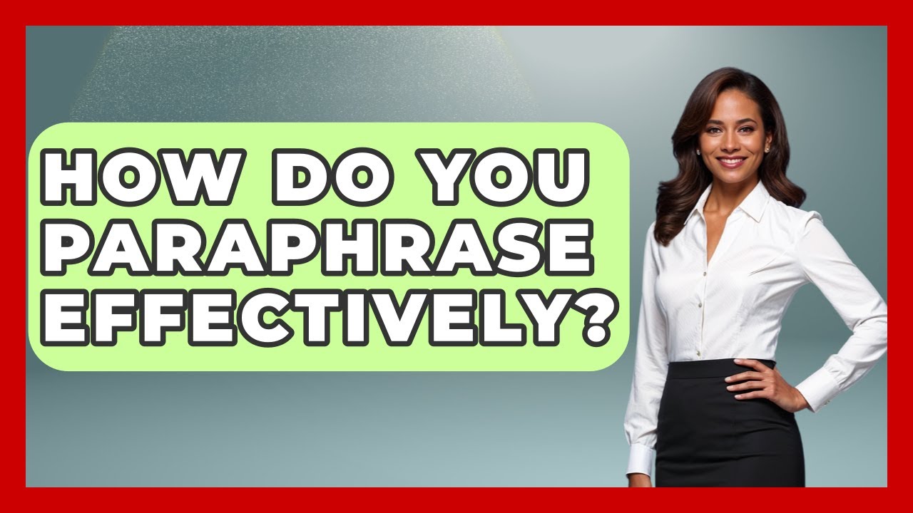 How Do You Paraphrase Effectively? - Customer Support Coach