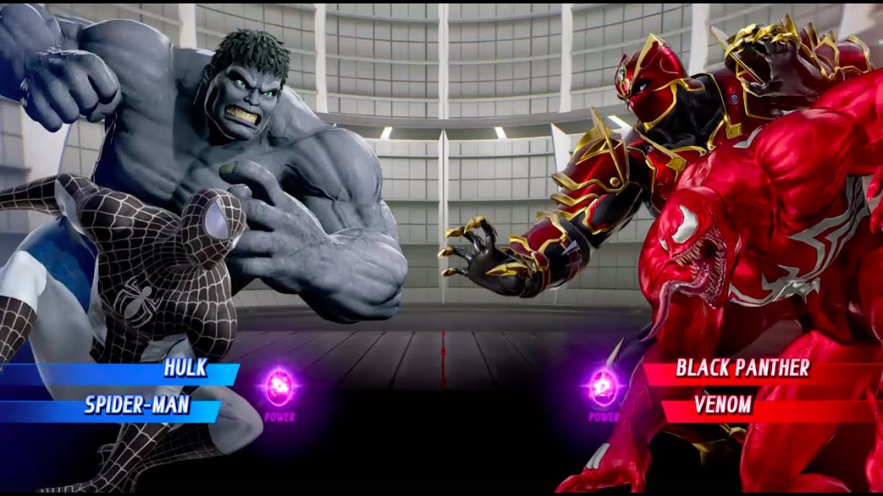 MARVEL VS. CAPCOM: INFINITE Spider-man and Hulk vs Venom and Black Panther