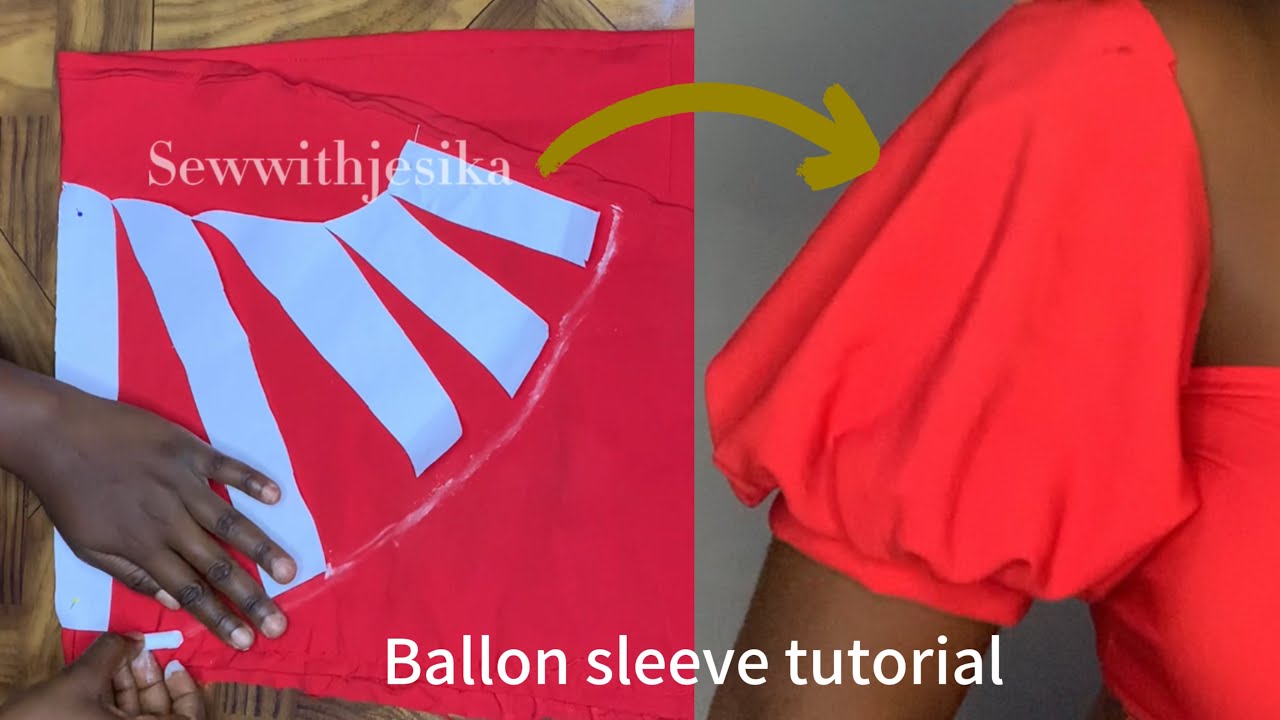 How to cut and sew ballon sleeve #sewingtutorial  #diy #handmadefashion #sleeve pattern