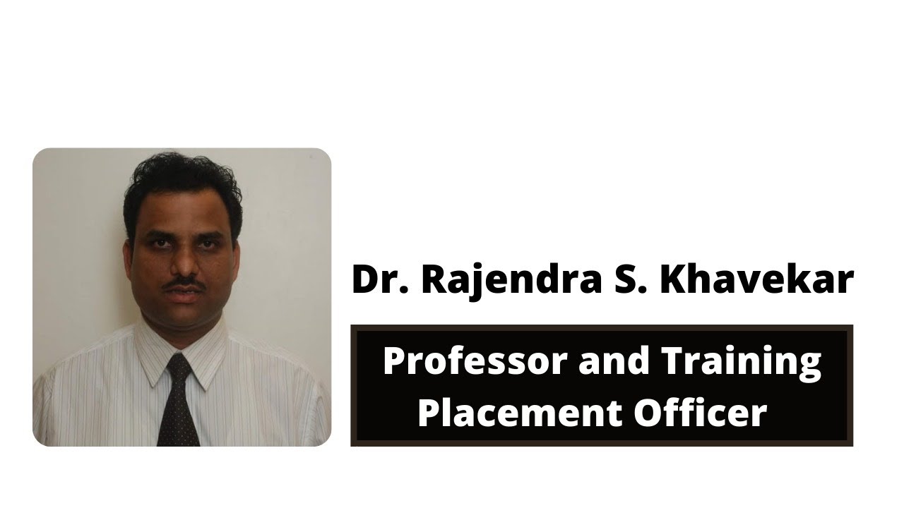 Dr. Rajendra Khavekar, Training and Placement officer at DJSCE