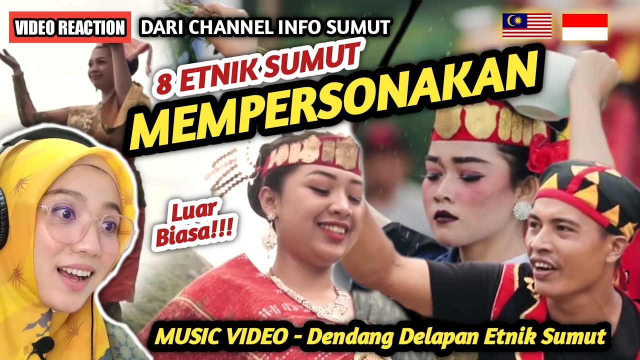 🇮🇩 REACTION MUZIK VIDEO DENDANG DELAPAN ETNIK SUMUT YANG UNIK | Mengagumkan Sekali!