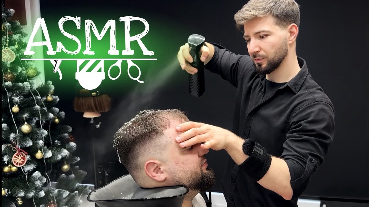Ultimate Head & Beard Wash with Tons of Foam — The Most Satisfying Barber ASMR Experience