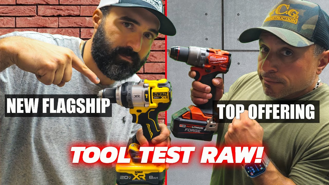 Milwaukee Fuel & NEW DeWALT XR Hammer Drill Comparison (TOOL TEST RAW)
