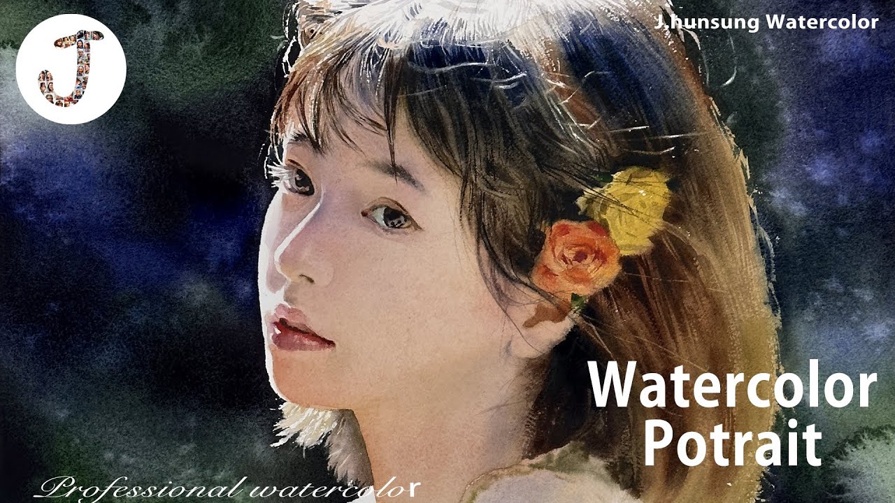 Watercolor portrait painting │ 인물수채화 초상화 수채화 │