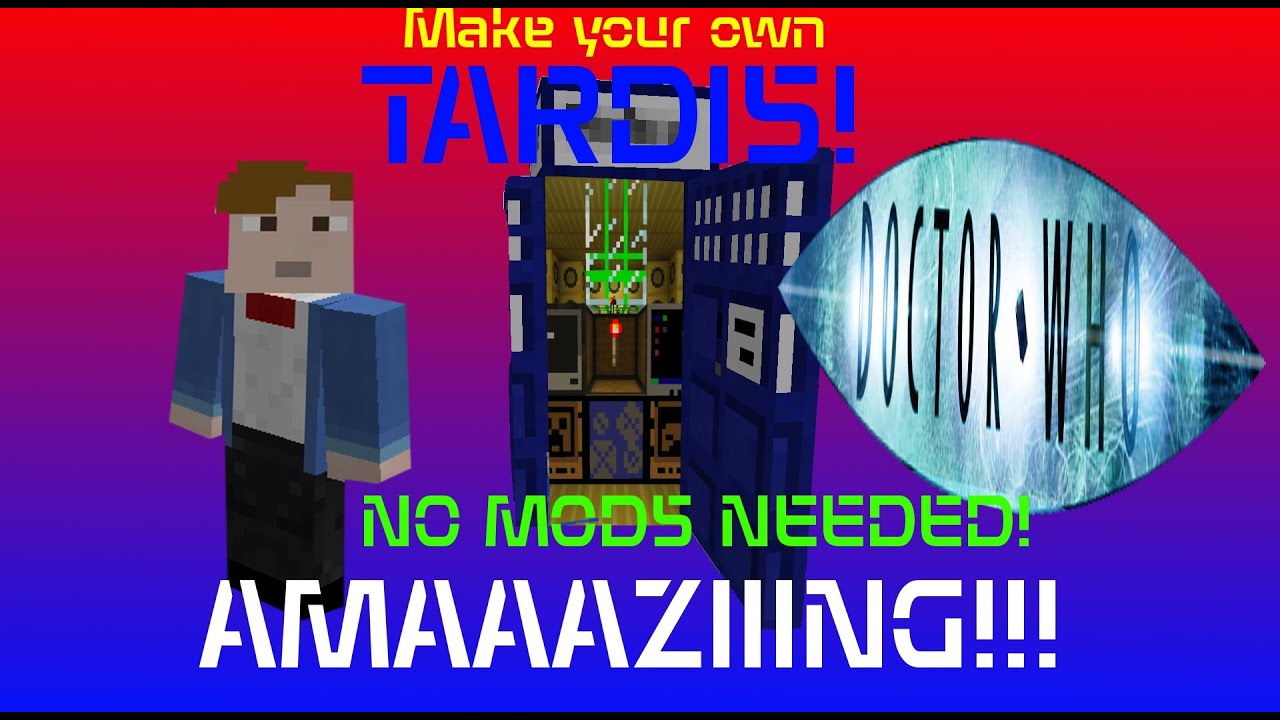 [NO MODS] Make your own T.A.R.D.I.S. in Minecraft!