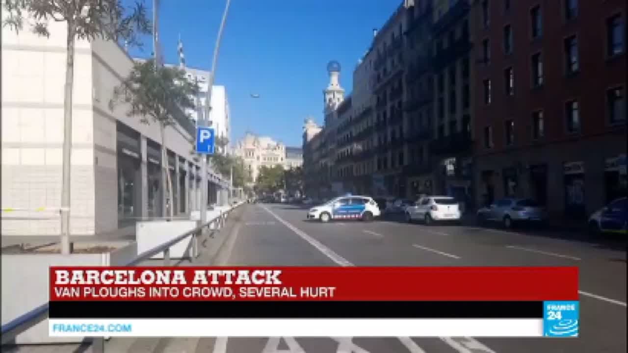 Barcelona Attack: two armed men entered a restaurant after van crash