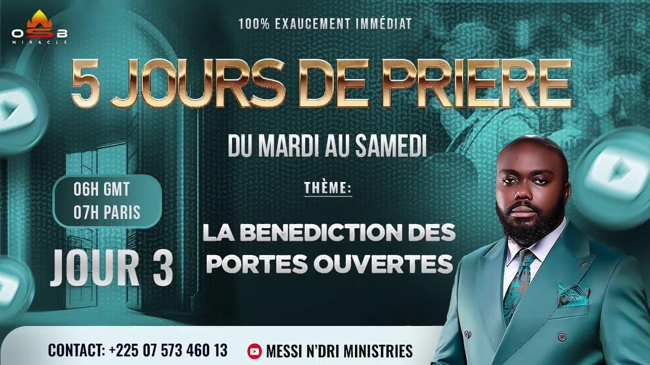 ☑️BENEDICTION DES PORTES OUVERTES ✨- JOUR 3 / ✅ 100% EXAUCEMENT IMMÉDIAT 🙏🔥