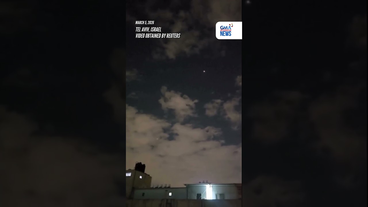 Iranian missiles intercepted over Tel Aviv night sky (Mar. 5, 2026) | GMA Integrated News