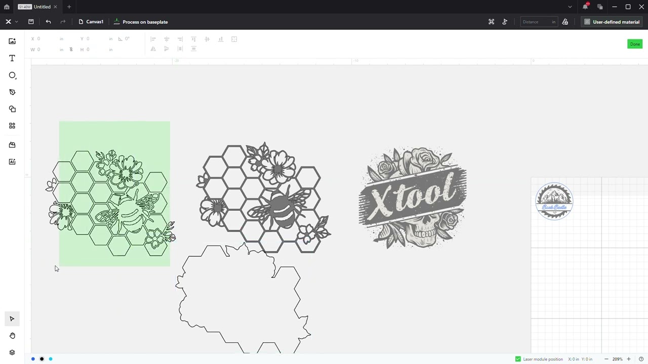 Invert Vector & Invert PNG/JPEG Bitmap Xtool Creative Space XCS