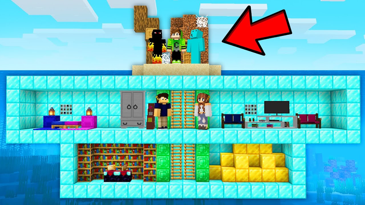 Pensavam que Eu Fosse NOOB, mas fiz um BUNKER SECRETO!