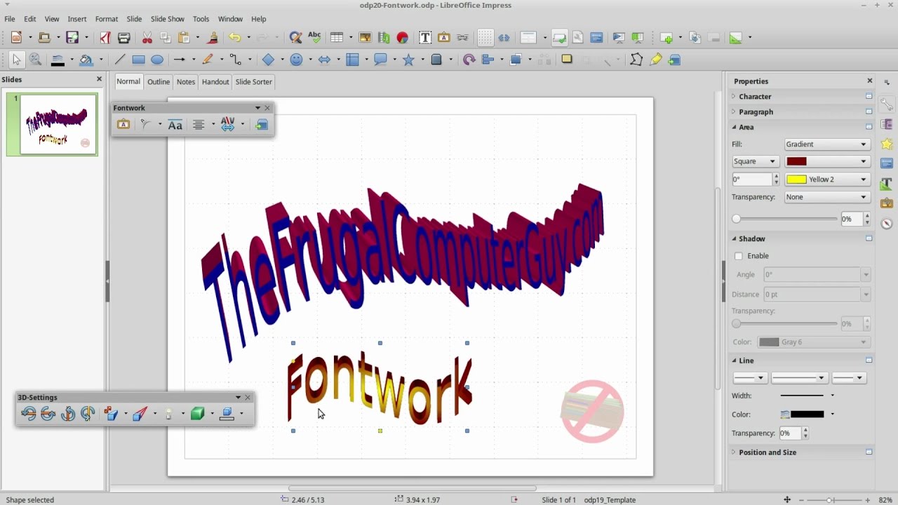 Impress (20) – Fontwork
