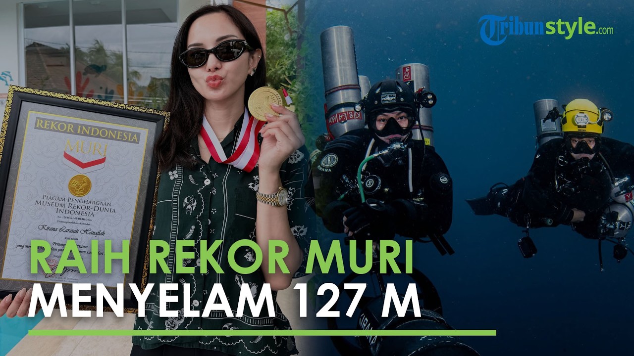 Kirana Larasati Pecahkan Rekor MURI, Wanita Indonesia Pertama Menyelam 127 Meter Temui Mola-Mola