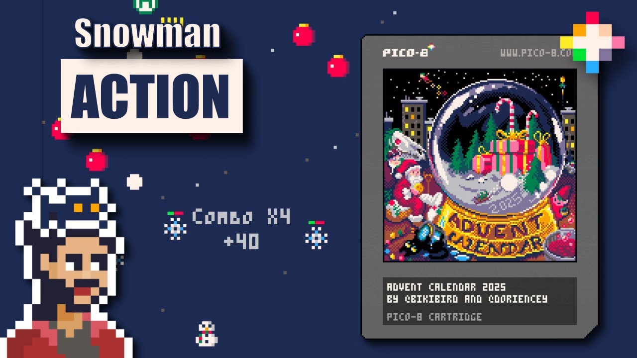 One Button Shmup action! - Day 20 | Lazer Light Logic | PICO-8 Game