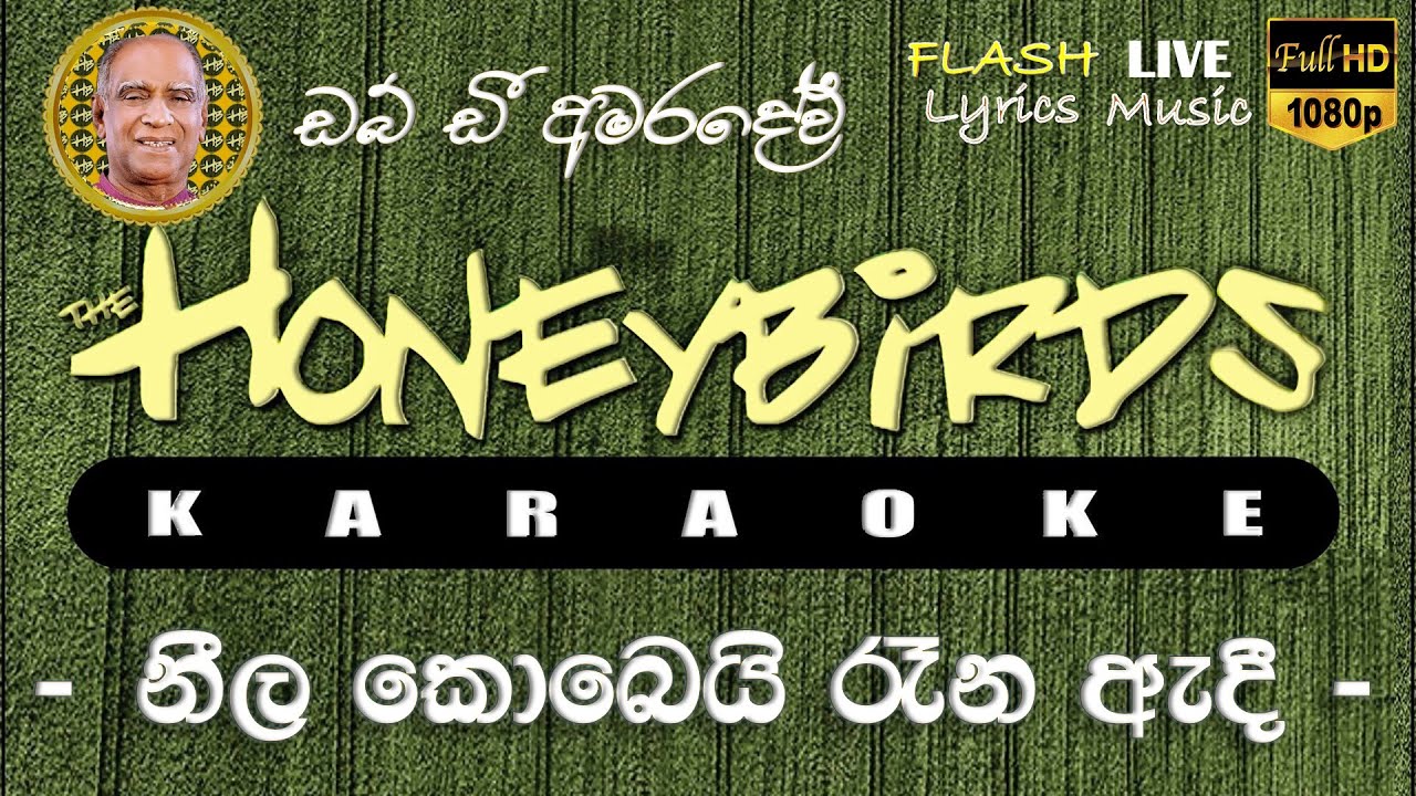 Neela Kobei Rana Adi Karaoke (Without Voice) නීල කොබෙයි රෑන ඇදී කැරෝකේ