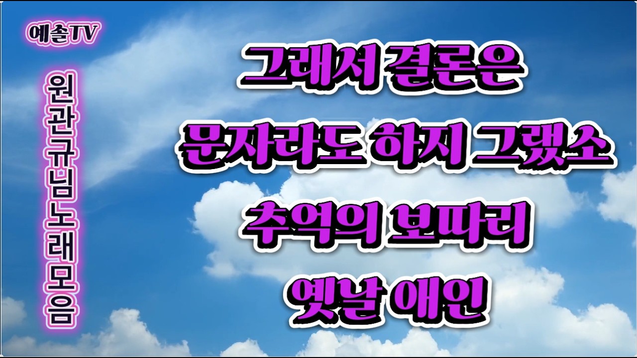 #그래서결론은 #트로트 #라이브 #노래자랑 #노래방 #영상노래방 #댄스#문자라도하지그랬소 #추억의보따리 #옛날애인