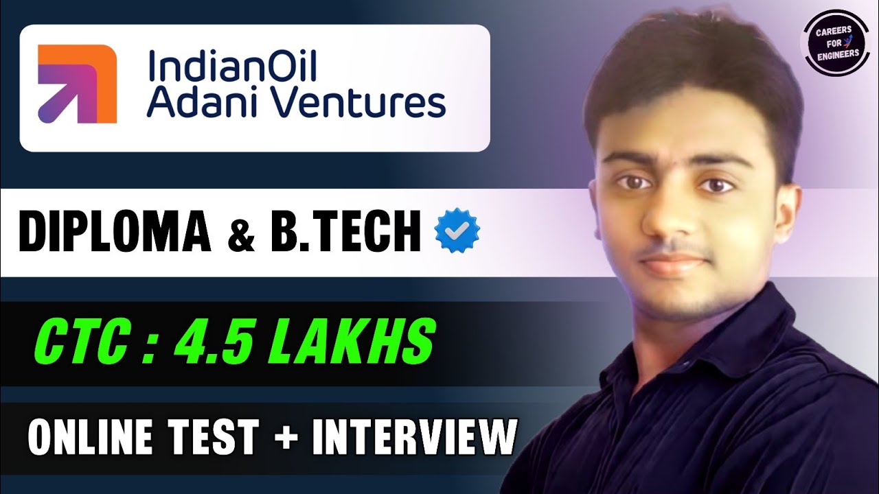 IOAV Recruitment 2026। Diploma / B.tech। CTC : 4.5 LAKHS। Adani Jobs 2026। Hiring 2026 