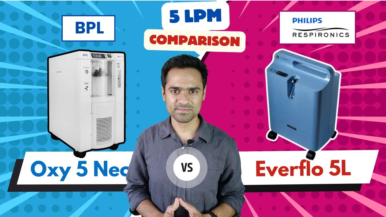 BPL Oxy 5 Neo vs Philips Respironics Everflo 5LPM Oxygen Concentrator Comparison - 2025