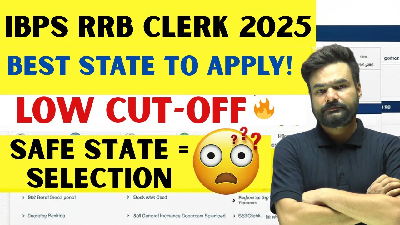 📢 IBPS RRB Clerk 2025 | Best States To Apply 💯 Low Cut-Off | Safe State Selection Tips ✅