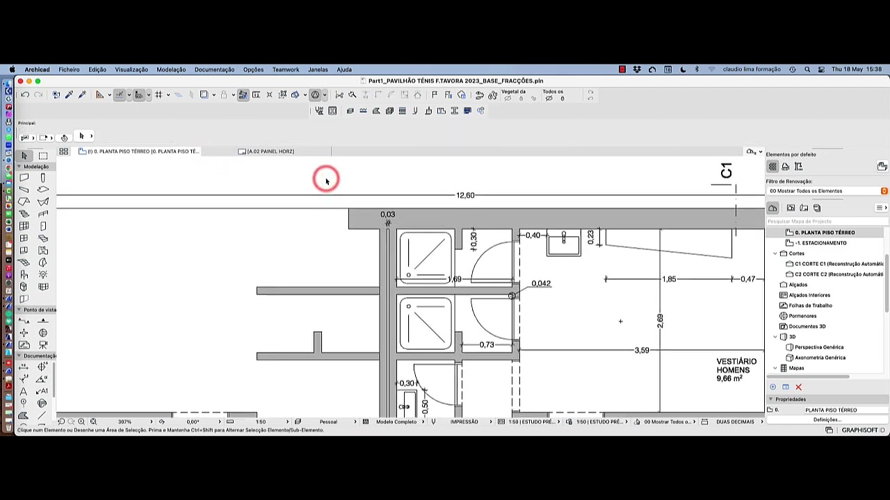 tipologias com fracções em archicad