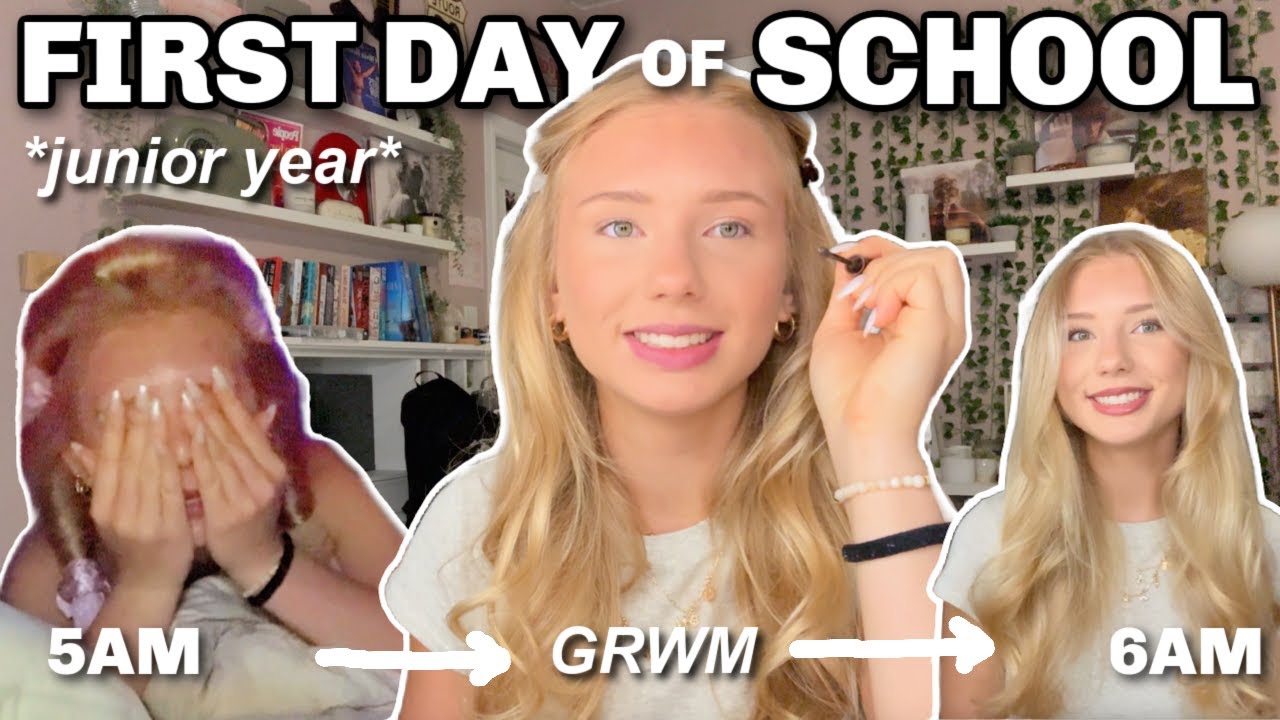 GRWM for my first day of JUNIOR YEAR in high school... *5AM morning routine*