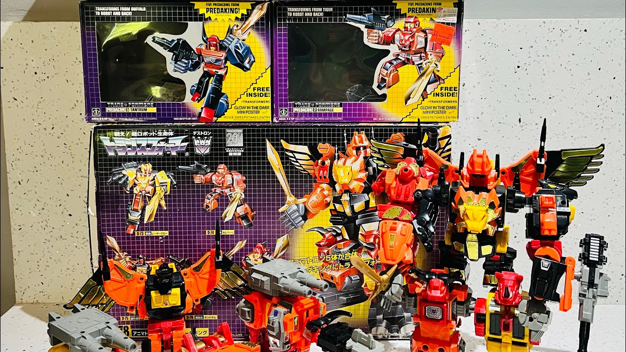 Revisión 109 Comparativa Transformers G1 1986 Predaking &  Reissue D-78 Predaking  en español