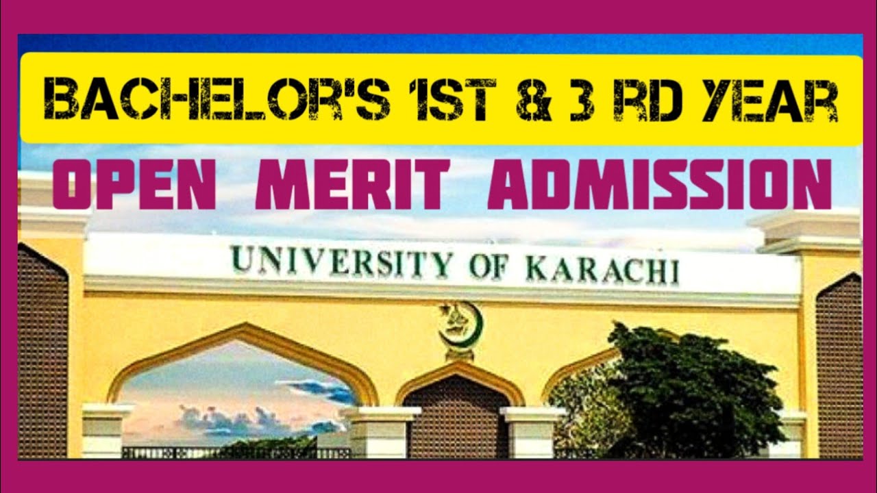 OPEN MERIT ADMISSION 2023 KARACHI UNIVERSITY