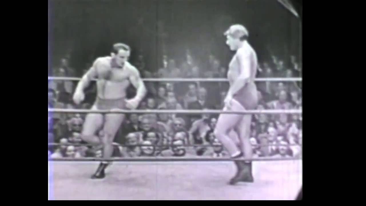 Lord Athol Layton vs Pepe Pasquale 1950's Los Angeles wild professional wrestling beating